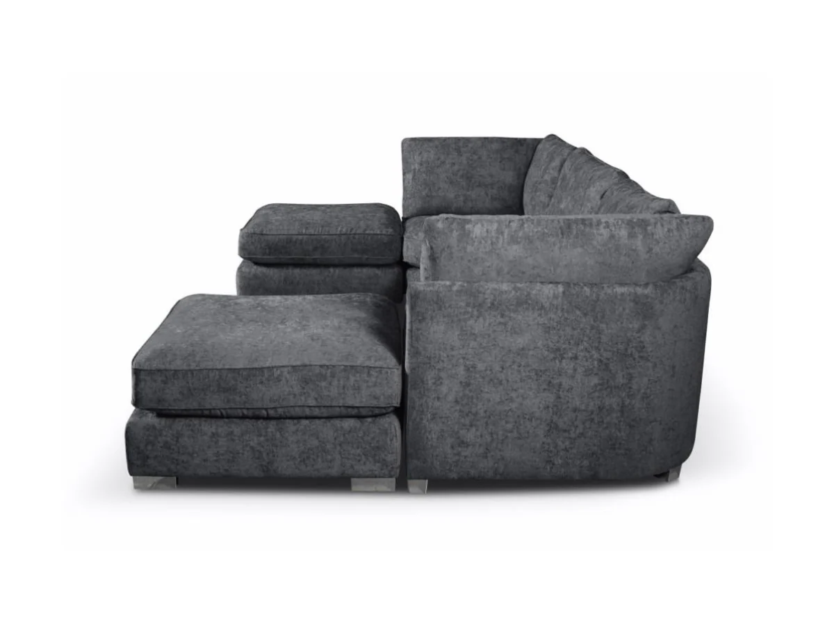 Brixton U Shaped Sofa Charcoal Grey - Image 3