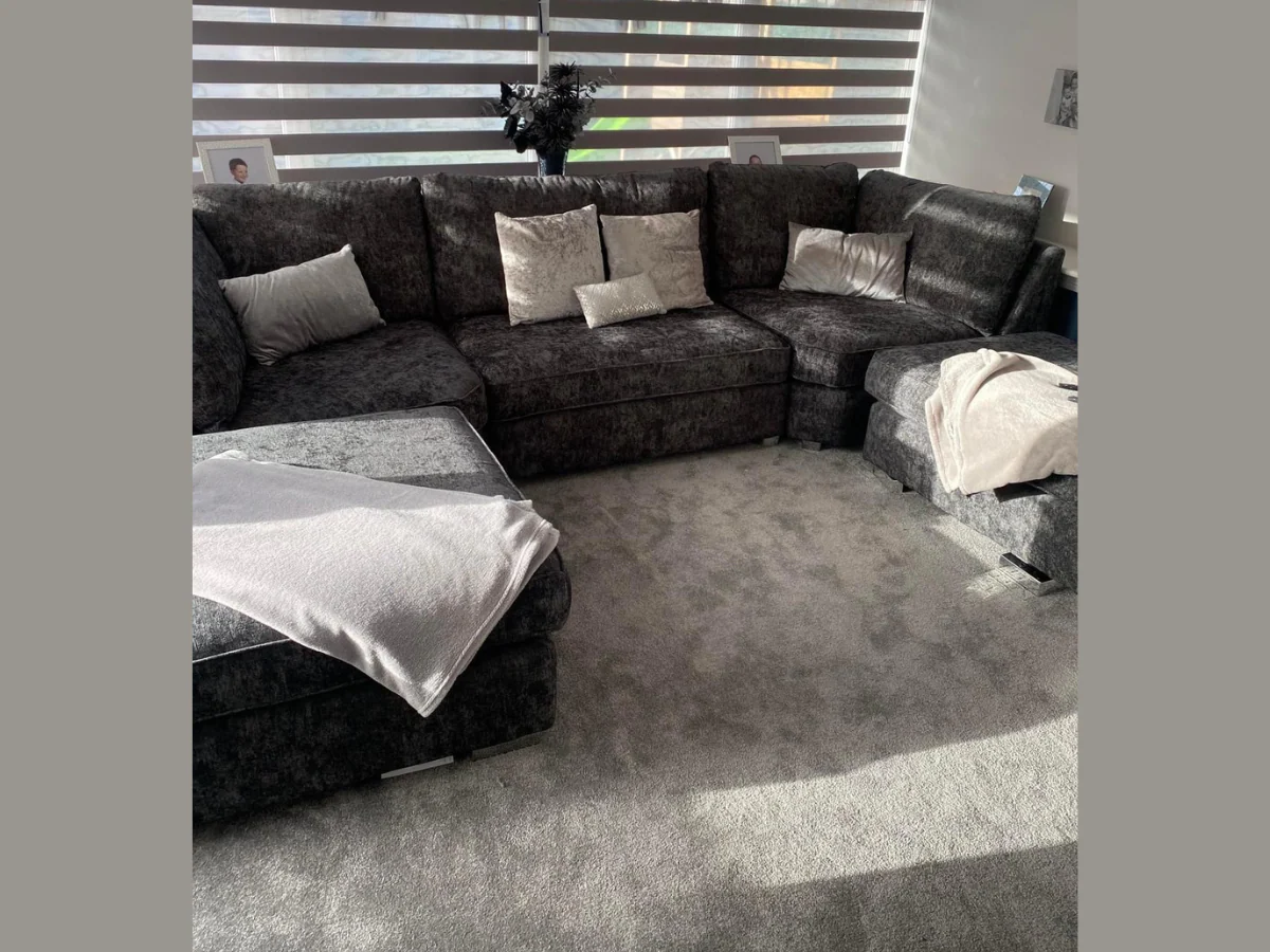 Brixton U Shaped Sofa Charcoal Grey - Image 6