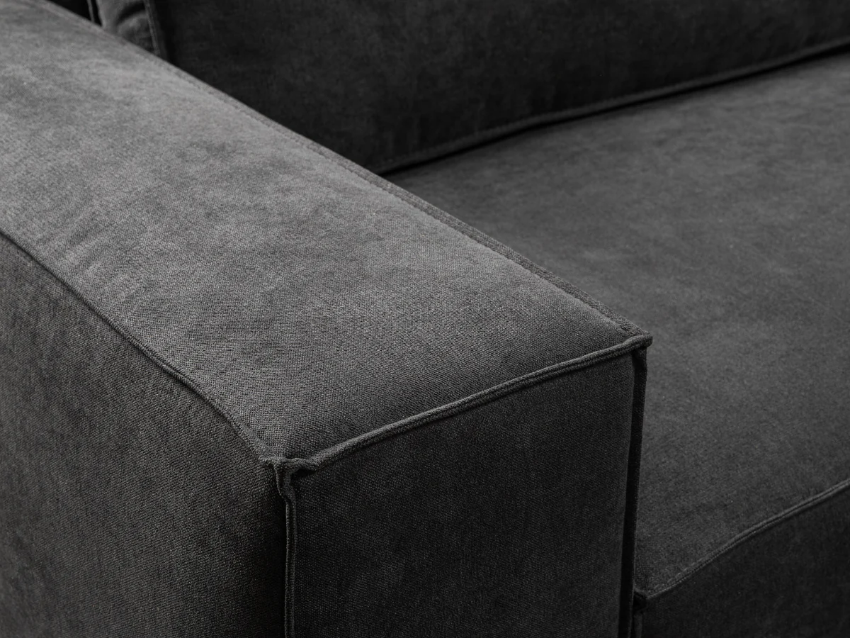 Marlybone Corner Sofa Black Kensington Fabric - Image 3