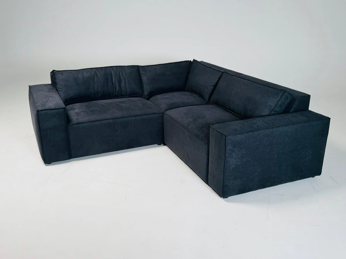 Marlybone Corner Sofa Black Kensington Fabric - Image 5