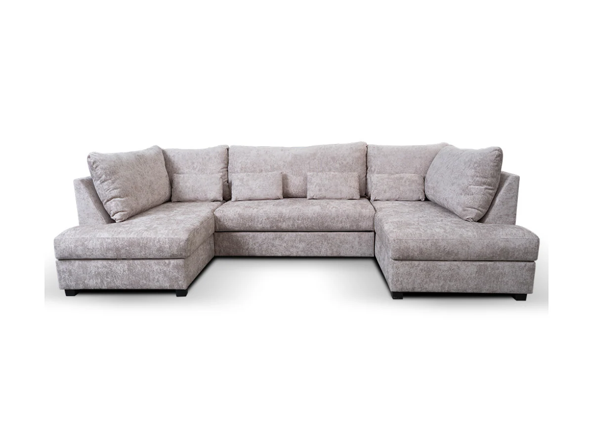 Meridian U Shape Sofa Bed with Storage Alaska Chenille - Image 5