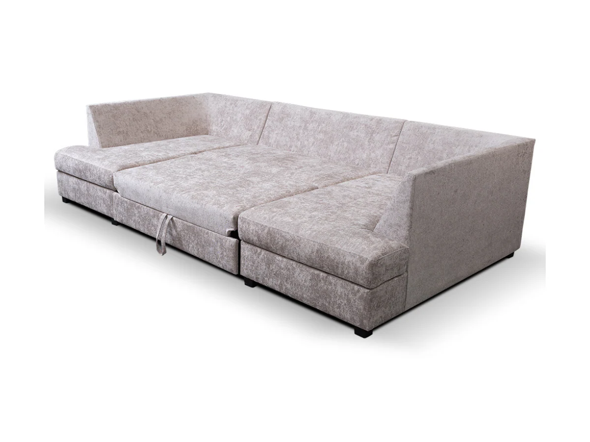 Meridian U Shape Sofa Bed with Storage Alaska Chenille - Image 8
