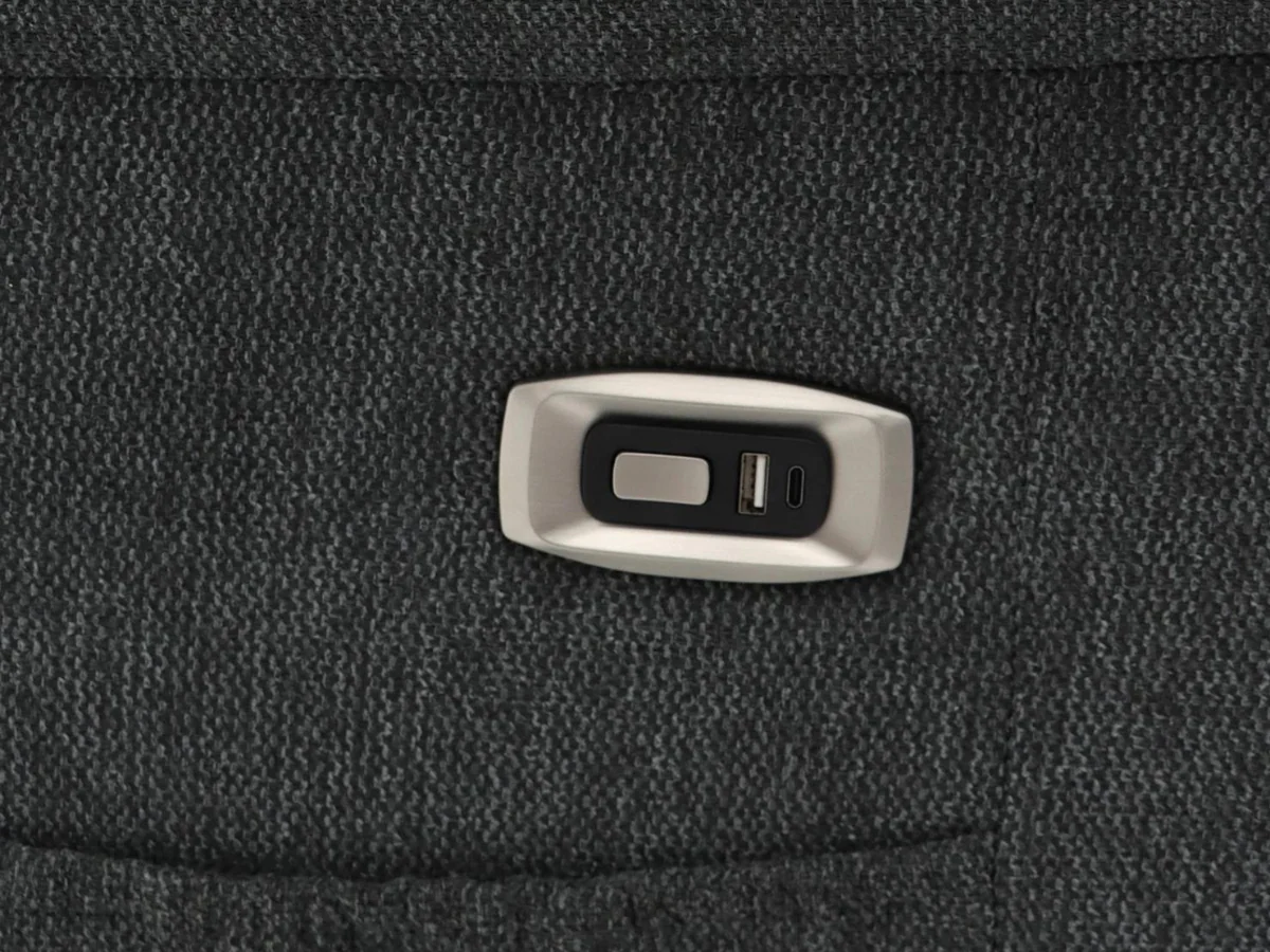 Naples 3+2 Electric Recliner Sofas Grey Chenille Fabric - Image 7