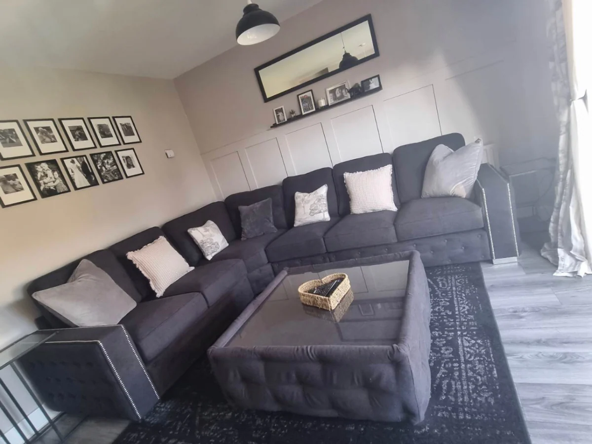 Olivia Corner Sofa 6 Seater Universal Corner Black - Image 7