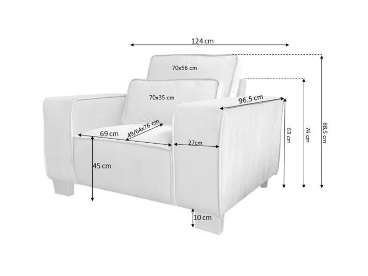 Sloane Luxury Large Armchair with Cushion Plush Velvet - Image 7