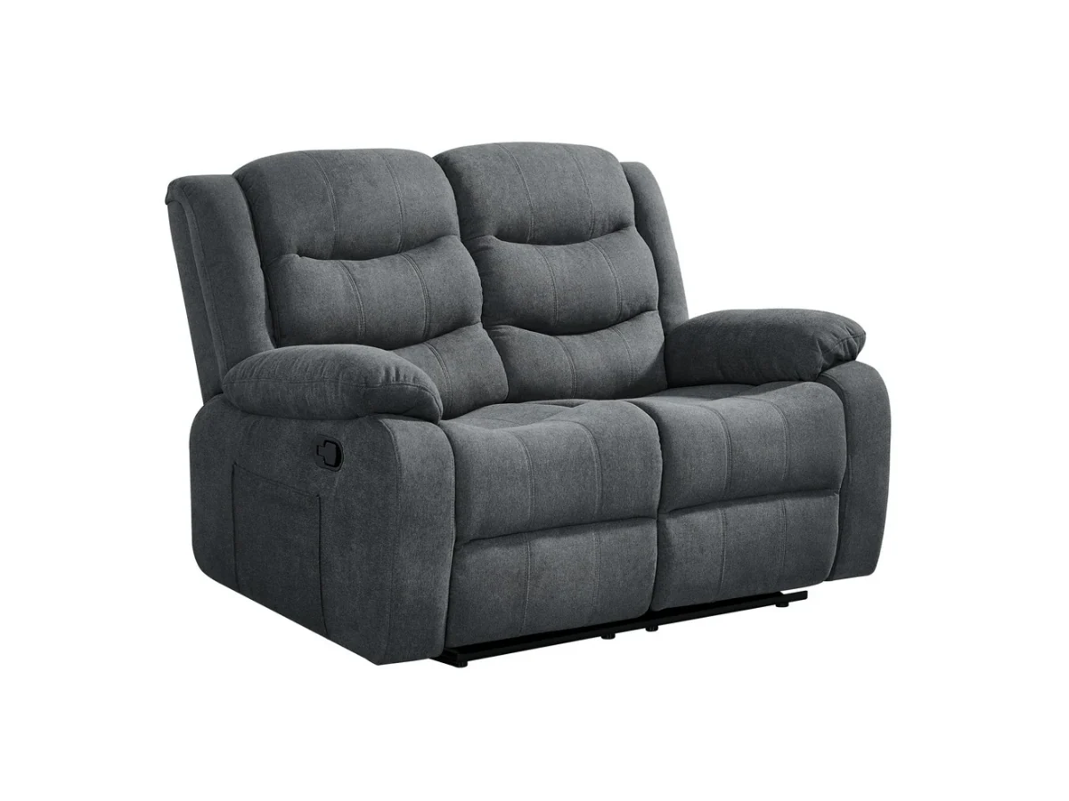 Sorrentino Recliner Sofa Set 3+2 in Grey Chenille Fabric - Image 6