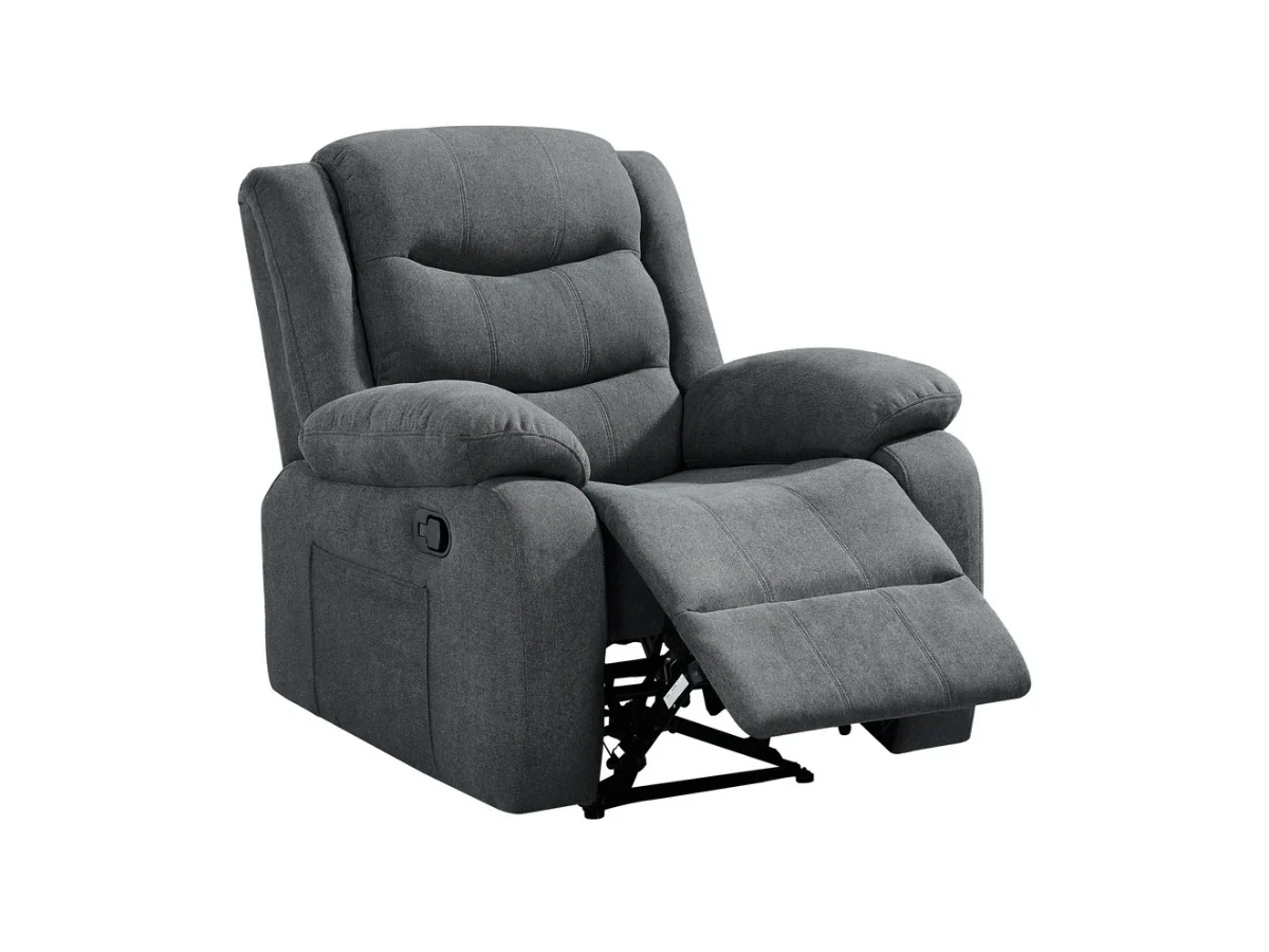 Sorrentino Recliner Armchair Fabric Grey - Image 3