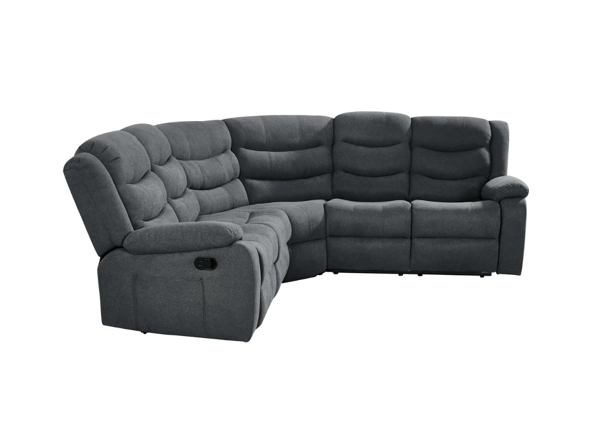 Sorrentino Corner Recliner Sofa in Grey Fabric - Image 3