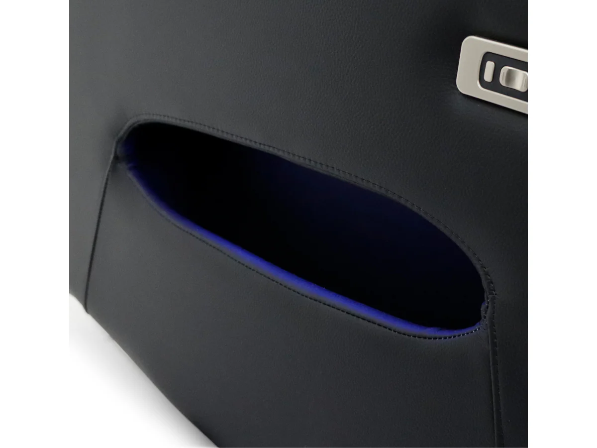 Tech 11 Smart 3+2+1 Electric Recliner Sofa Set Black Aire Leather - Image 18