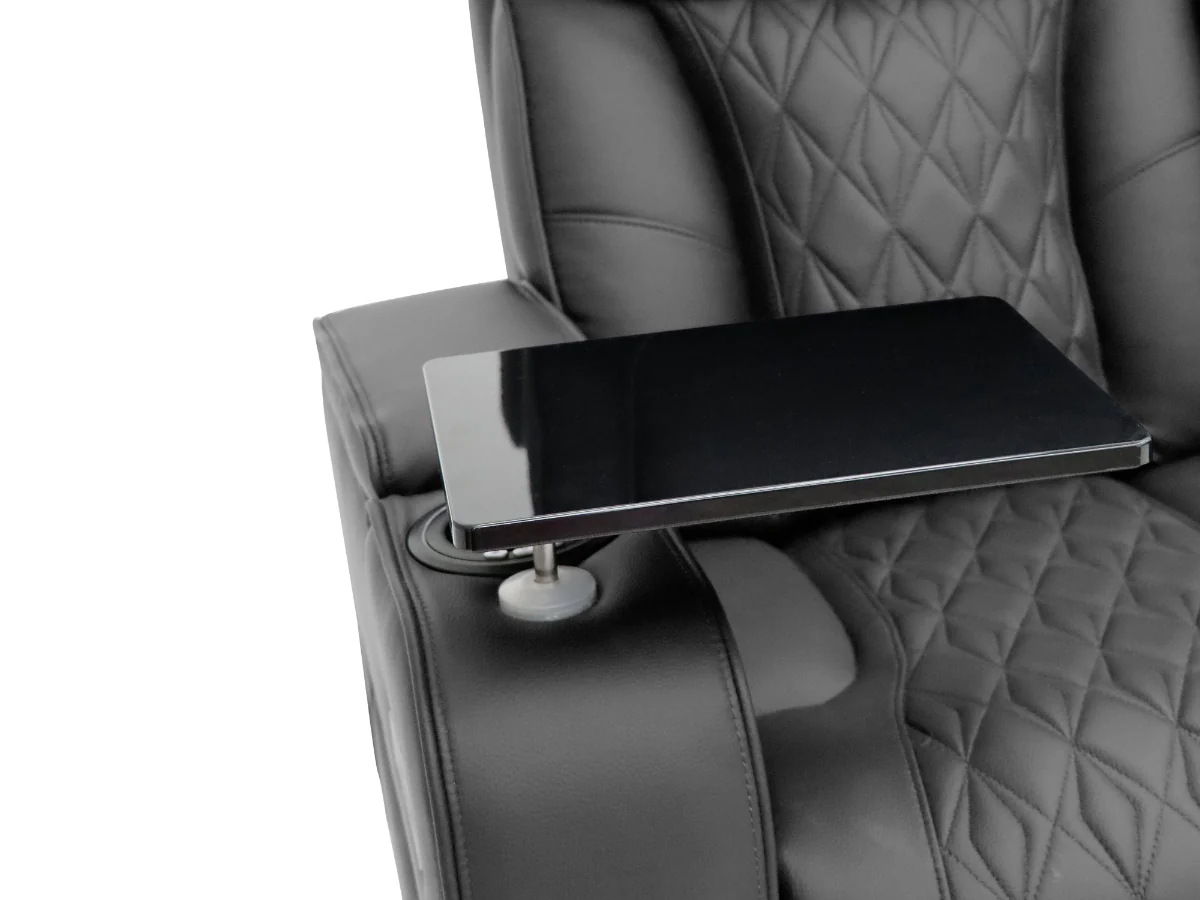 Tech 11 Smart Grey Electric Recliner Sofa Set 3+2+1 Aire Leather - Image 5