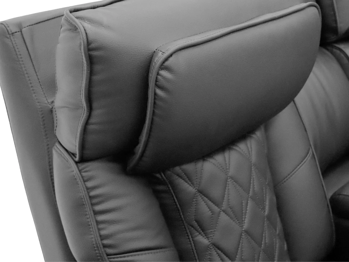 Tech 11 Smart Grey Electric Recliner Sofa Set 3+2+1 Aire Leather - Image 6