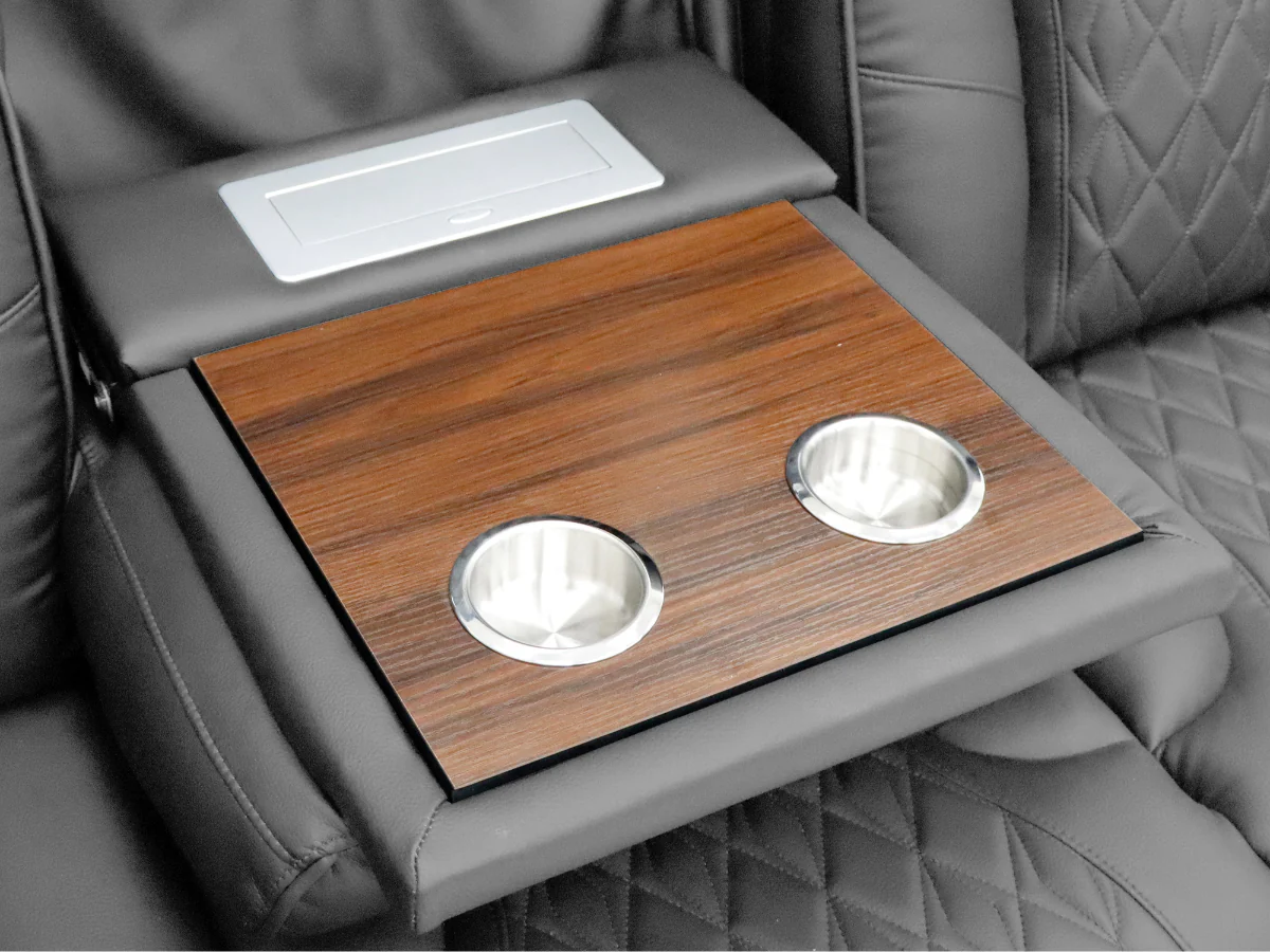 Tech 11 Smart Grey Electric Recliner Sofa Set 3+2+1 Aire Leather - Image 7