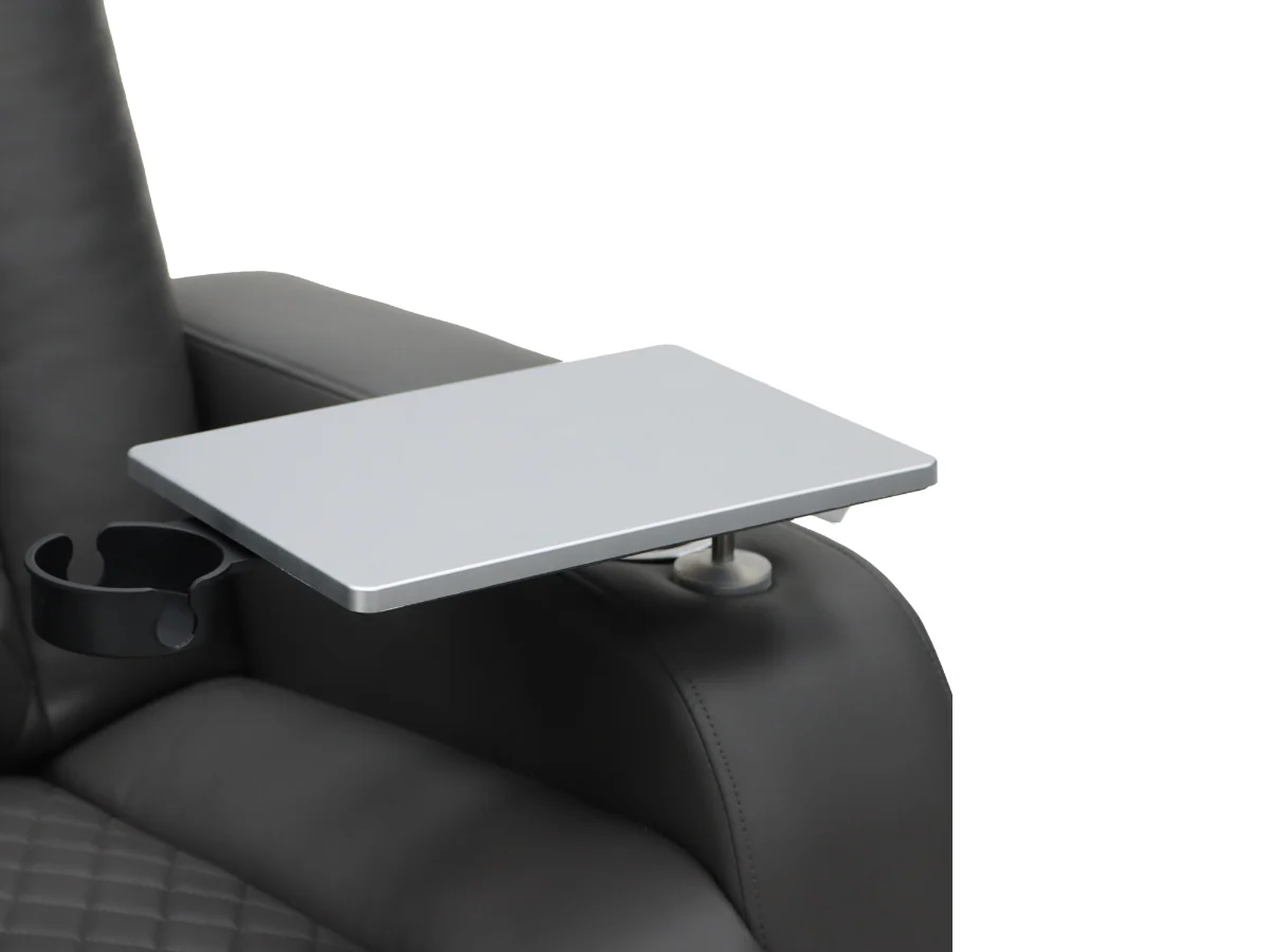 Tech 8 Smart 3 Seater Electric Recliner Sofa Grey Aire Leather - Image 4