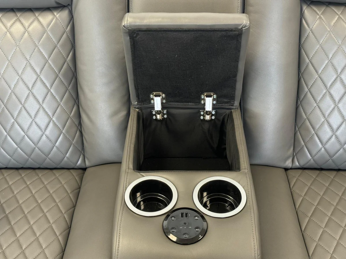 Tech 8 Smart Grey 2 Seater Electric Recliner Sofa Aire Leather - Image 10