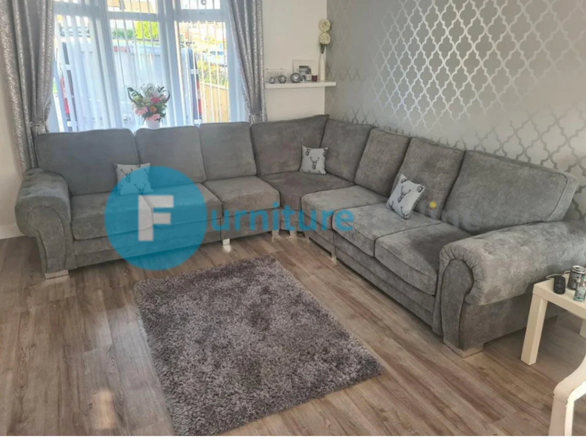 Vegas Modular Corner Sofa Full Back Grey - Image 5