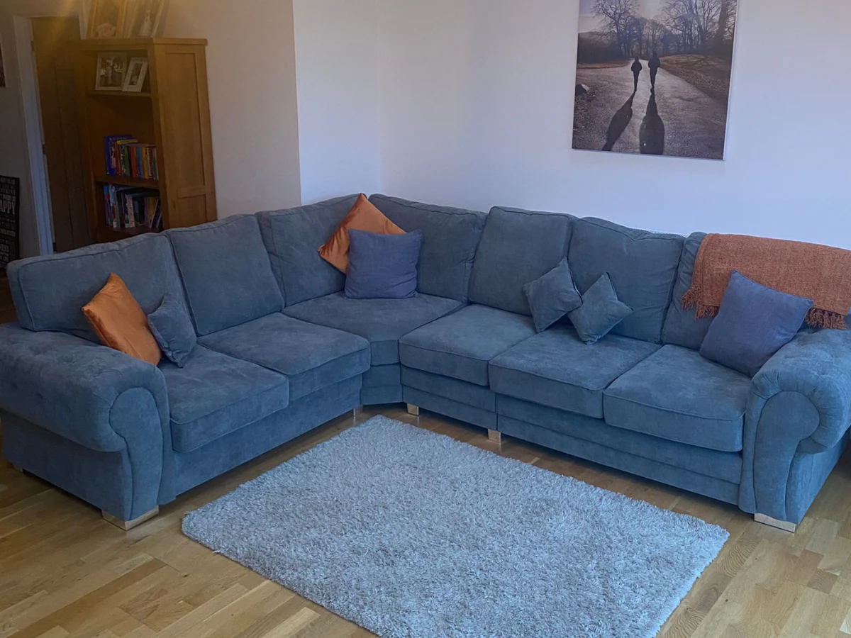 Vegas Modular Corner Sofa Full Back Grey - Image 8