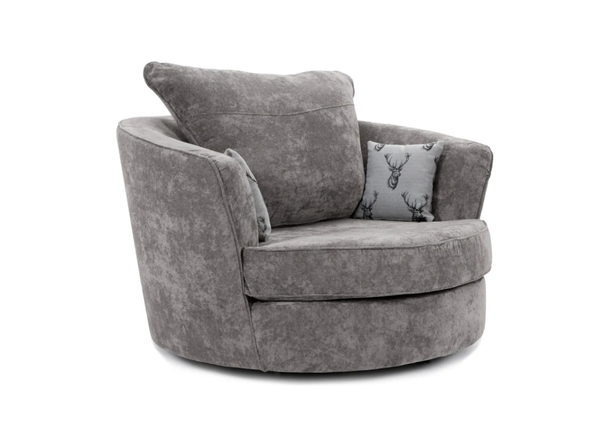 Vegas Swivel Chair Grey - Image 3
