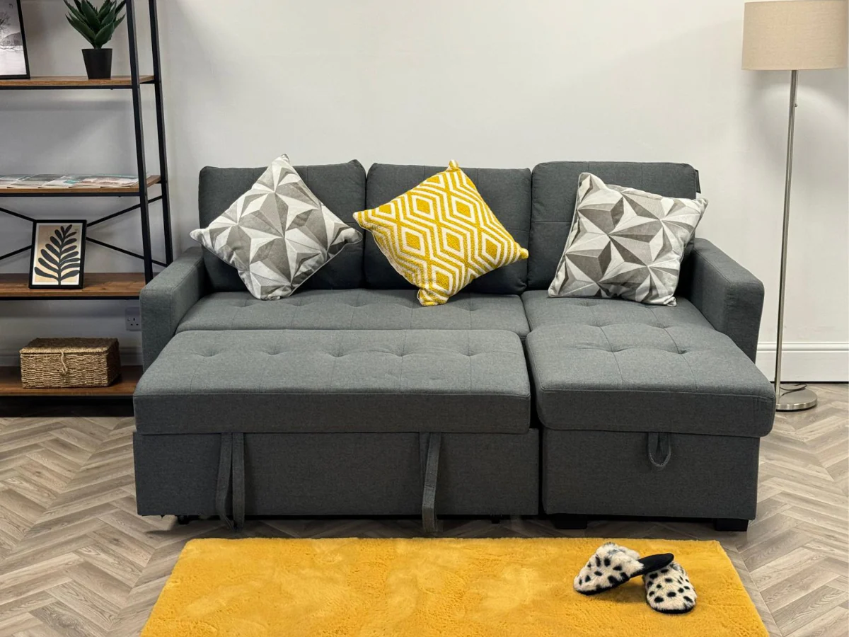 Veronica Pull Out Sofa Bed with Storage Universal Left and Right Hand - Image 10