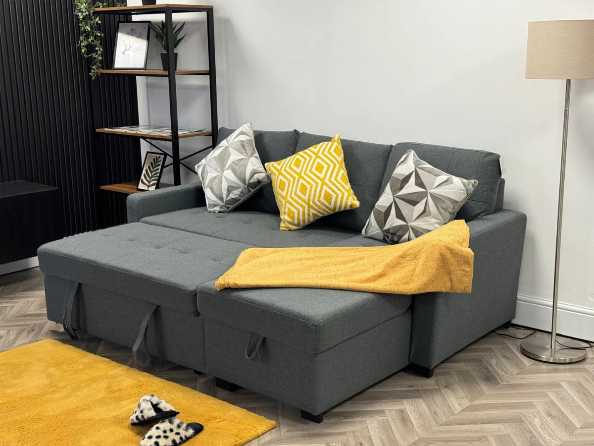 Veronica Pull Out Sofa Bed with Storage Universal Left and Right Hand - Image 4