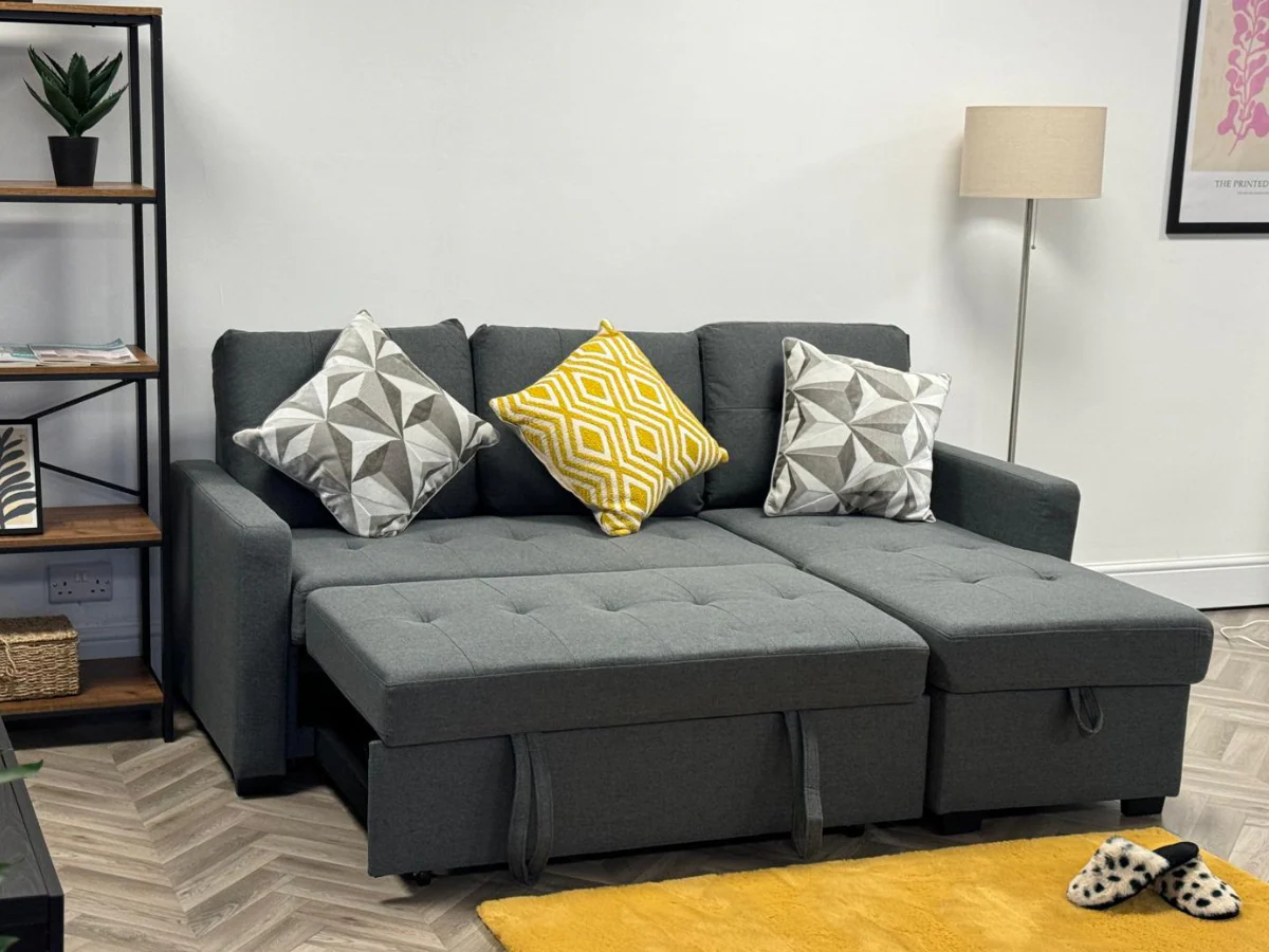 Veronica Pull Out Sofa Bed with Storage Universal Left and Right Hand - Image 5