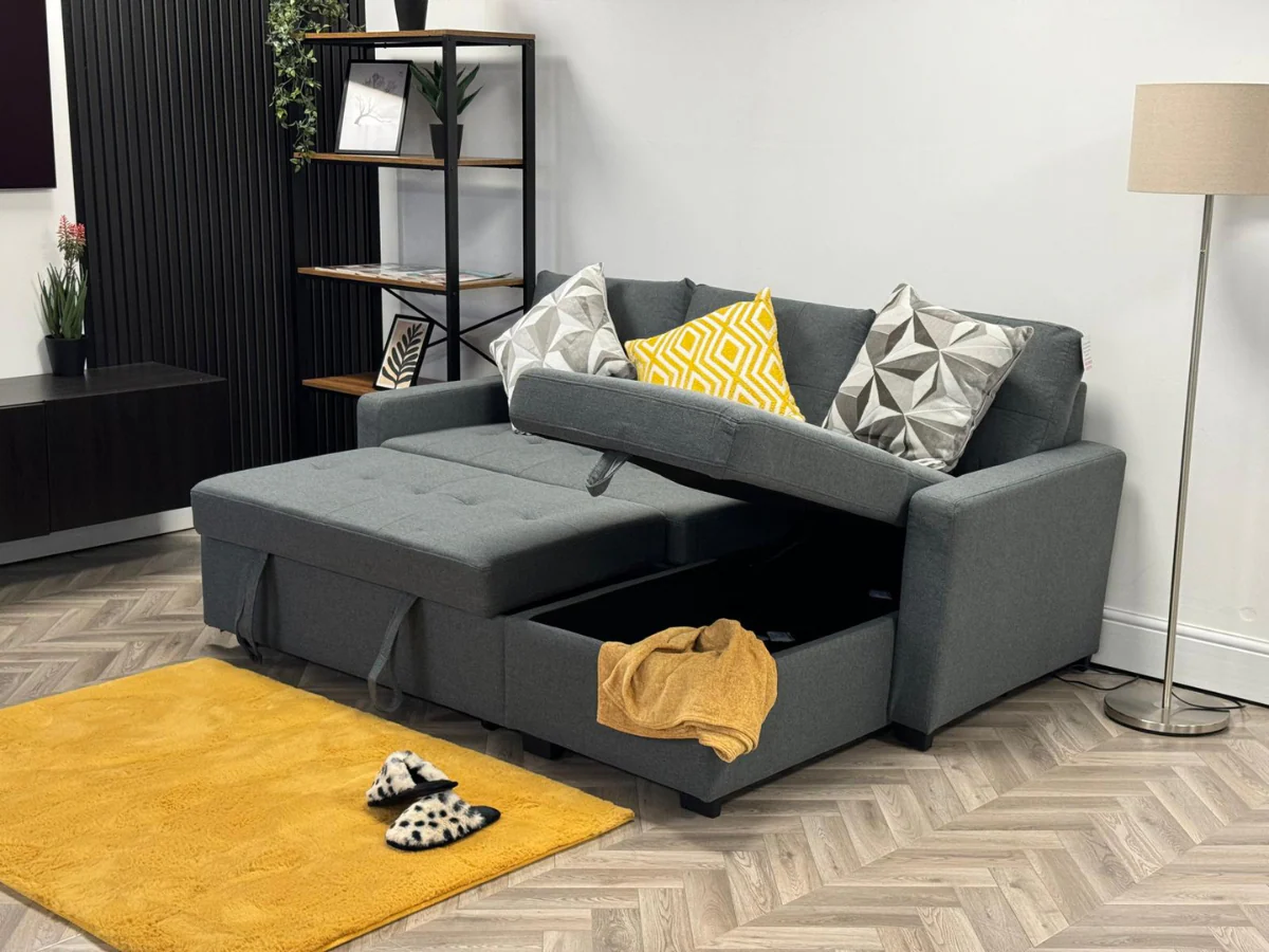 Veronica Pull Out Sofa Bed with Storage Universal Left and Right Hand - Image 6