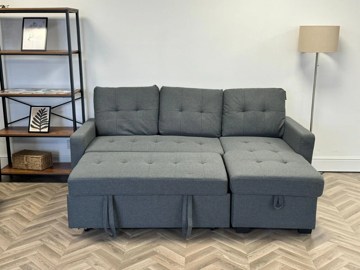 Veronica Pull Out Sofa Bed with Storage Universal Left and Right Hand - Image 8